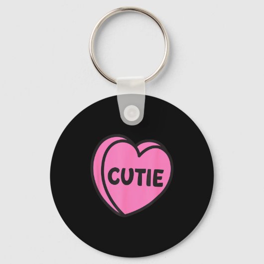 Valentines Day Candy Sweet Hearts Love Cutie Sleutelhanger (Voorkant)