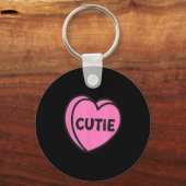 Valentines Day Candy Sweet Hearts Love Cutie Sleutelhanger (Voorkant)