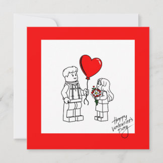 Valentines Day Card Building Blocks Feestdagenkaart