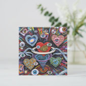 Valentines Day Card by Obso 4 Pixlyne Feestdagenkaart (Staand voorkant)