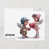 Valentines Day Card by Roombirth 2 Pixlyne Feestdagenkaart (Voorkant / Achterkant)