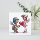 Valentines Day Card by Roombirth 2 Pixlyne Feestdagenkaart (Staand voorkant)