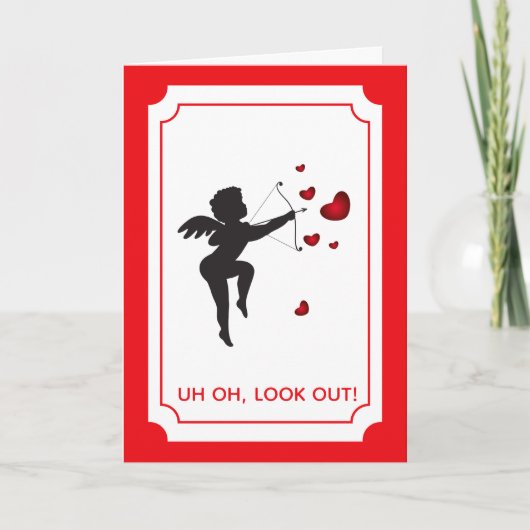 Valentine's Day Card-Cupid Holiday Card Feestdagen Kaart (Voorkant)