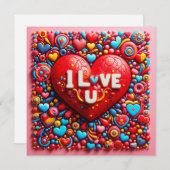 Valentine's Day Card Feestdagenkaart (Voorkant / Achterkant)