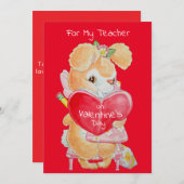 Valentine's Day Card for a Good Teacher Feestdagenkaart (Voorkant / Achterkant)