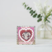 Valentine's Day Card for Classmates Vierkante Visitekaartje (Staand voorkant)