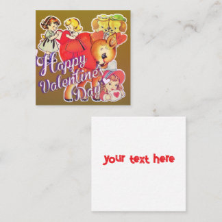 Valentine's Day Card for Classmates  Vierkante Visitekaartje