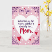 Valentines Day Card For Mom Kaart (Gele Bloem)