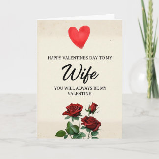 Valentines Day Card for Wife, Happy Valentines  Feestdagen Kaart