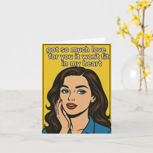 Valentine's Day Card Kaart (Gele Bloem)