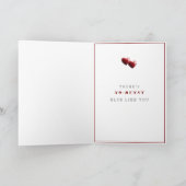 Valentine's Day Card Kissing Bunnies Red Hearts Kaart (Binnen)