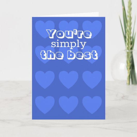 Valentines day card w/ blue hearts by Jo Images Kaart (Voorkant)