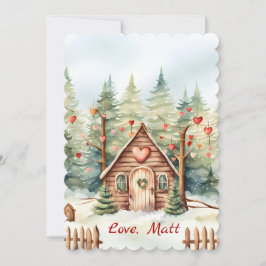 Valentine's Day card with Bear and custom text Feestdagenkaart