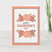 Valentine's Day Card With Roses Feestdagen Kaart (Voorkant)