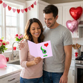 Valentine's Day Cartoon Character Feestdagen Kaart