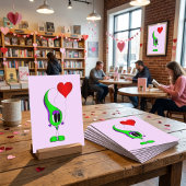 Valentine's Day Cartoon Character Feestdagen Kaart