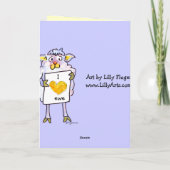 Valentines Day Cartoon Sheep Feestdagen Kaart (Achterkant)