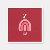 Valentine's Day Cheerful Red Pink Rainbow Hearts  Servet (Voorkant)