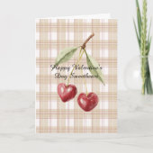 Valentine's Day Cherry Hearts Love Kaart (Voorkant)
