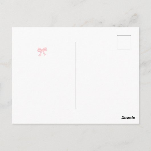 Valentine's Day Cherry on Top Coquette Stripes Briefkaart (Achterkant)