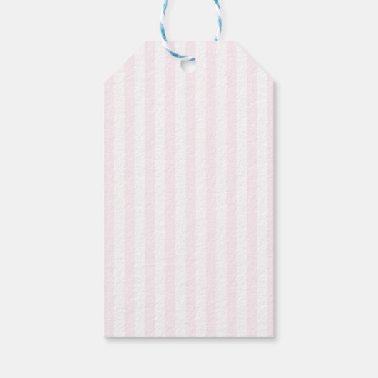 Valentine's Day Cherry on Top Coquette Stripes Cadeaulabel (Achterkant)