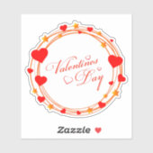 Valentine's Day Circle Design-25695 Sticker (Vel)
