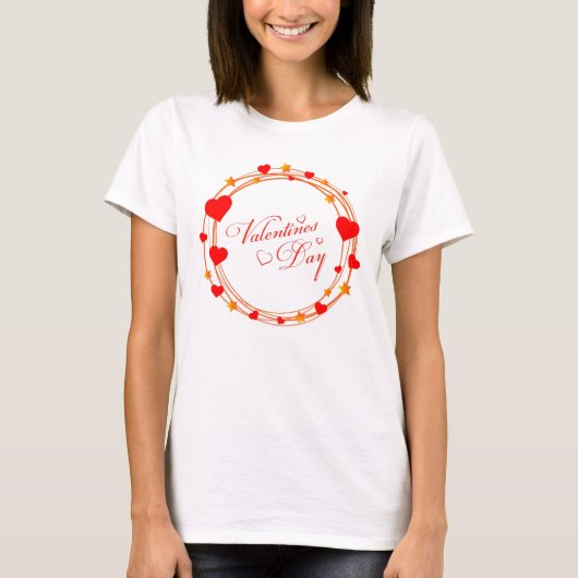 Valentine's Day Circle Design-25695 T-shirt (Voorkant)