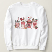 Valentine's Day Coffe jumper for women, love Trui (Design voorkant)