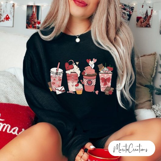 Valentine's Day Coffe jumper for women, love Trui