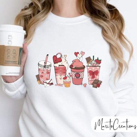 Valentine's Day Coffe jumper for women, love Trui