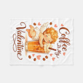 Valentine's Day Coffee Is My Valentine Coffee Love Fleece Deken (Voorkant (Horizontaal))