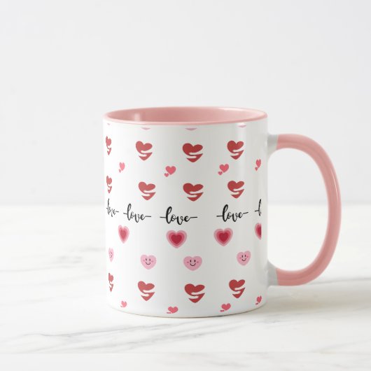 Valentine's Day Coffee Mugs Pink Theme Mok (Rechts)