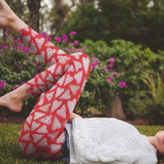 Valentine's Day Cookie Harten watercolor Leggings