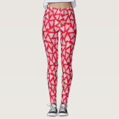 Valentine's Day Cookie Harten watercolor Leggings (Voorkant)