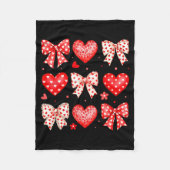Valentines Day Coquette Bow Hearts Leopard Women G Fleece Deken (Voorkant)