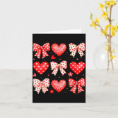 Valentines Day Coquette Bow Hearts Leopard Women G Kaart (Gele Bloem)