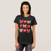Valentines Day Coquette Bow Hearts Leopard Women G T-shirt (Voorkant volledig)