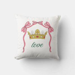 Valentine's Day Coquette Heart Bow Valentine's Kussen