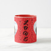 Valentines Day Couple in Love Hearts custom photo Mok (Midden)