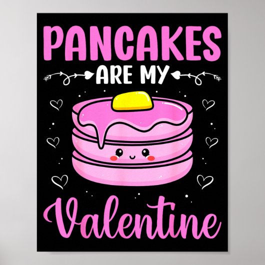 Valentine's Day Couple - Pancakes Are My Valentine Poster (Voorkant)