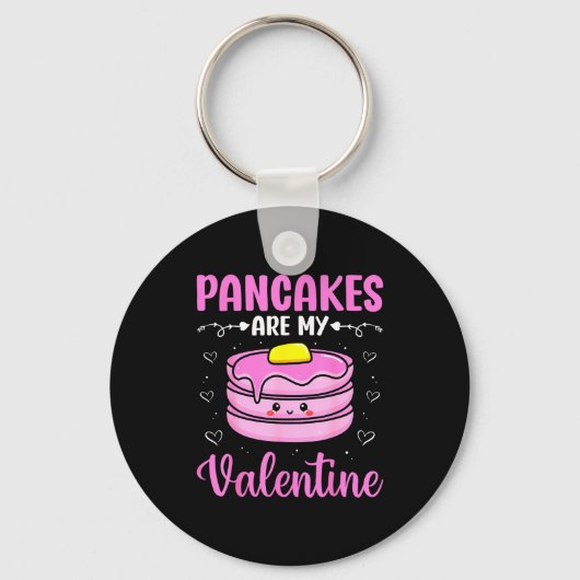 Valentine's Day Couple - Pancakes Are My Valentine Sleutelhanger (Voorkant)