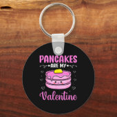 Valentine's Day Couple - Pancakes Are My Valentine Sleutelhanger (Voorkant)