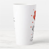 Valentines Day Couples Custom Anniversary Latte Mok (Voorkant)