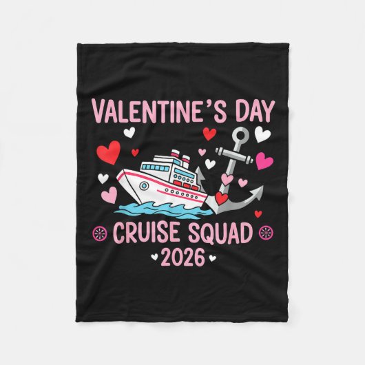 Valentines Day Cruise 2026 Matching Family Couples Fleece Deken (Voorkant)