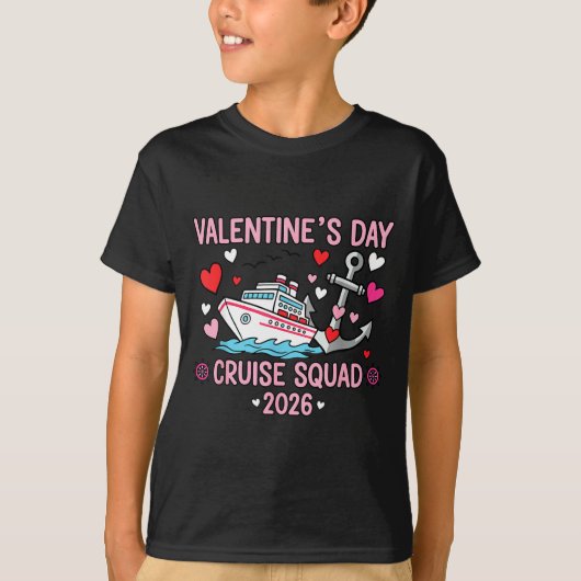 Valentines Day Cruise 2026 Matching Family Couples T-shirt (Voorkant)