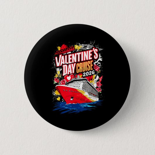 Valentines Day Cruise 2026 Ronde Button 5,7 Cm (Voorkant)
