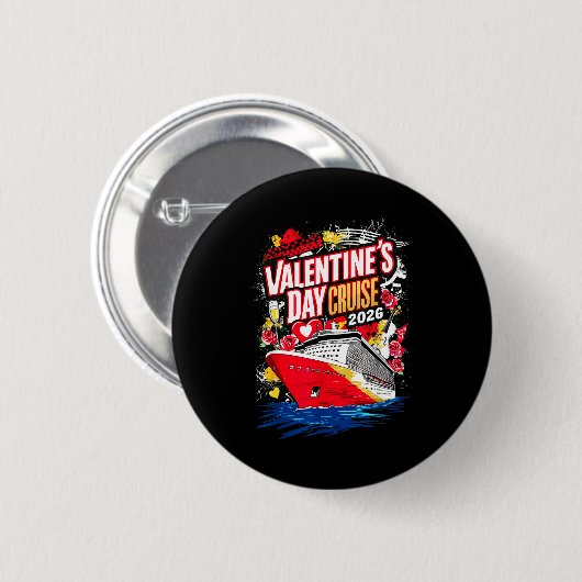 Valentines Day Cruise 2026 Ronde Button 5,7 Cm (Voorkant /achterkant)