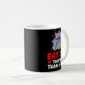 Valentine's Day Cuddling Cute Bats Couple Bat Vale Koffiemok (Voorkant rechts)