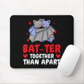 Valentine's Day Cuddling Cute Bats Couple Bat Vale Muismat (Met muis)