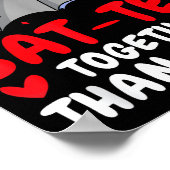 Valentine's Day Cuddling Cute Bats Couple Bat Vale Poster (Hoek)